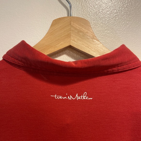 Travis Mathew Orange Red Golf Polo Men’s Large (Tag XL) - Picture 5 of 12